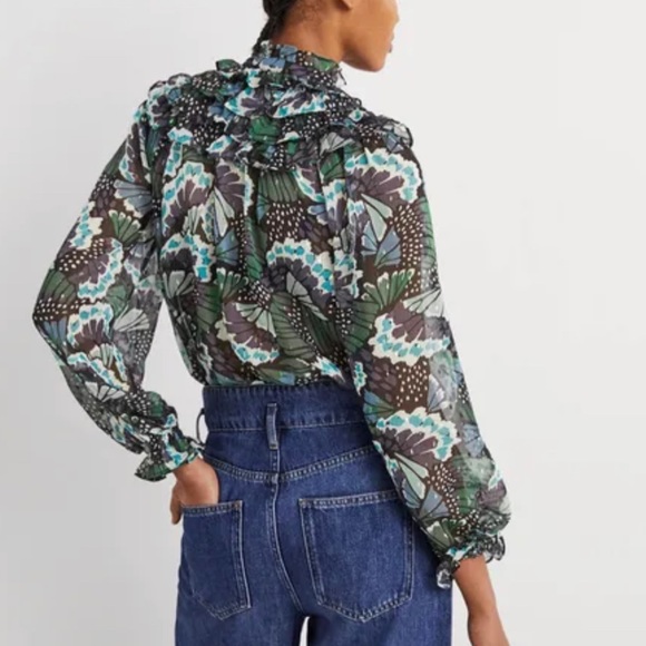 NWT Boden Ruffle Neck Shirt, US 12 - Picture 3 of 12